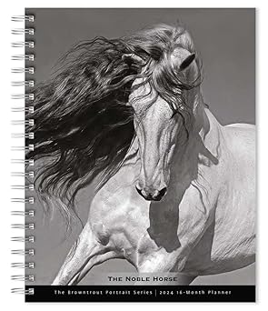 the browntrout portrait series the noble horse 2024 6 x 7 75 inch spiral bound wire o weekly engagement