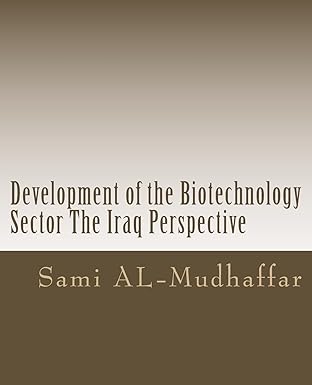 development of the biotechnology sector the iraq perspective biotechnology in iraq 1st edition prof sami a al