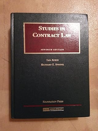 studies in contract law 1st edition ian ayres ,richard speidel 1599412551, 978-1599412559
