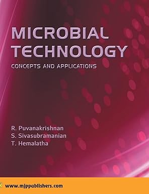 microbial technology concepts and applications 1st edition r puvanakrishnan ,s sivasubramanian ,t hemalatha