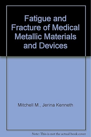 fatigue and fracture of medical metallic materials and devices 1st edition m r mitchell 080314511x,