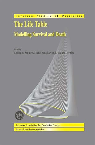the life table modelling survival and death 1st edition guillaume wunsch ,michel mouchart ,josianne ducha ne