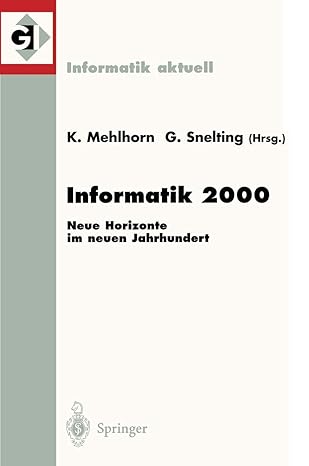 informatik 2000 neue horizonte im neuen jahrhundert 30 jahrestagung der gesellschaft fa 1/4r informatik