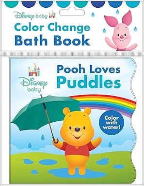 disney baby pooh loves puddles color change bath book 1st edition pi kids 1503771563, 978-1503771567