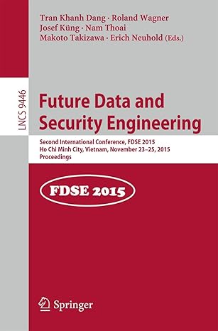 future data and security engineering second international conference fdse 2015 ho chi minh city vietnam