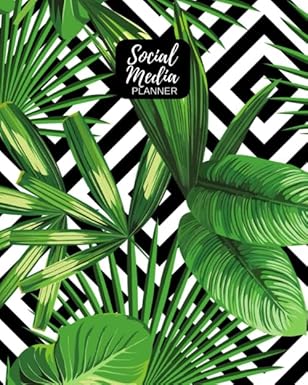 social media planner leaves influencers journal notebook to help keep you organized monthly and yearly sheets