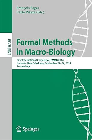 formal methods in macro biology first international conference fmmb 2014 noumea new caledonia september 22 14