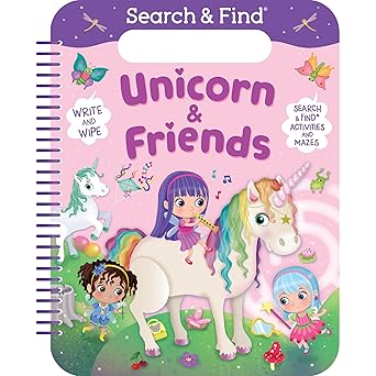 search and find unicorn and friends enjoy hours of fun with search and find activities and mazes in this my