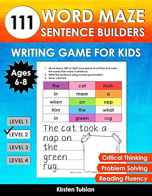 111 word maze sentence builders level two writing game for kids ages 6 8 to improve critical thinking reading