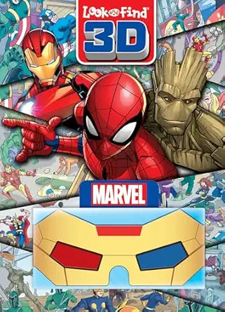 marvel spider man avengers guardians of the galaxy and more 3d look and find activity book iron man 3d