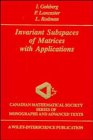 invariant subspaces of matrices with applications 1st edition i gohberg ,p lancaster ,l rodman 0471842605,