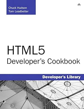 html5 developers cookbook 1st edition chuck hudson ,tom leadbetter 0321769384, 978-0321769381