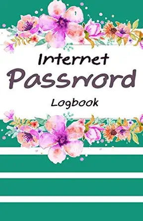 internet password logbook keep track of usernames passwords and shit web addresses in one easy and organized
