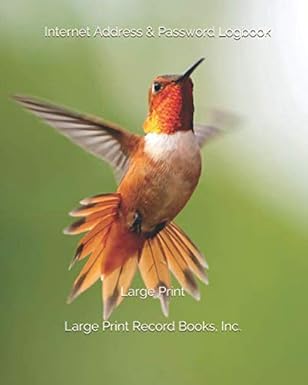 internet address and password logbook large print 1st edition large print record books, inc 1655746693,
