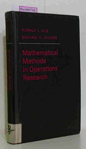 mathematical methods on operations research 1st edition ronald gue 0023483105, 978-0023483103