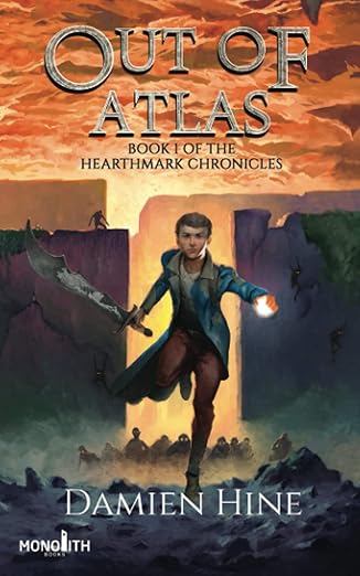 out of atlas book 1 of the hearthmark chronicles 1st edition damien hine 1913695190, 978-1913695194