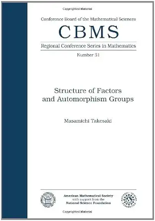 structure of factors and automorphism groups 1st edition masamichi takesaki 0821807013, 978-0821807019