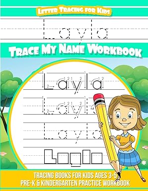 layla letter tracing for kids trace my name workbook tracing books for kids ages 3 5 pre k and kindergarten