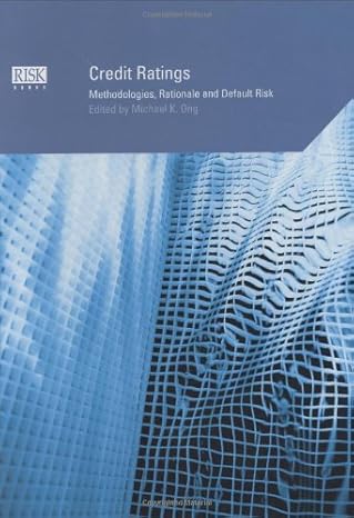 credit ratings methodologies rationale and default risk 1st edition michael k ong 1899332693, 978-1899332694