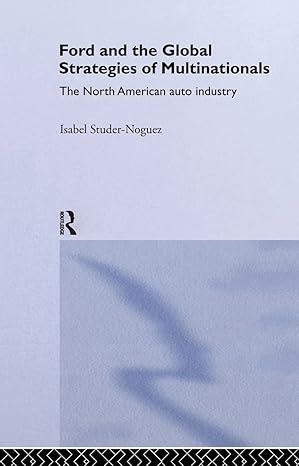 ford and the global strategies of multinationals the north american auto industry 1st edition maria isabel