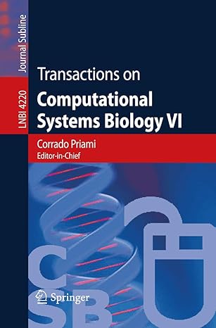 transactions on computational systems biology vi 1st edition gordon plotkin ,corrado priami 3540457798,