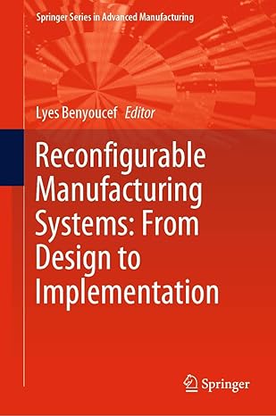 reconfigurable manufacturing systems from design to implementation 1st edition lyes benyoucef 3030287815,