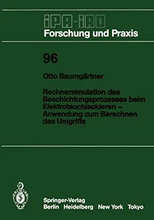 rechnersimulation des beschichtungsprozesses beim a elektrotauchlackieren anwendung zum berechnen des 