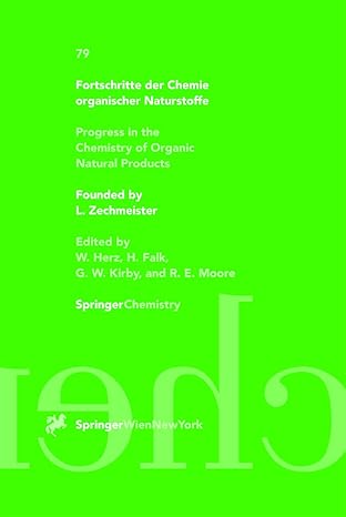 fortschritte der chemie organischer naturstoffe / progress in the chemistry of organic natural products 1st