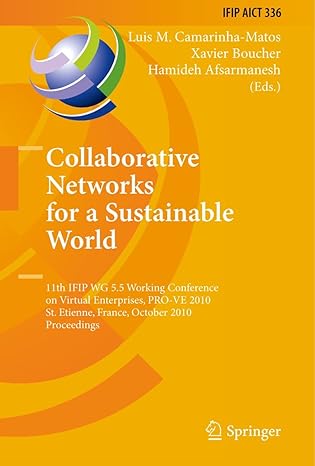 collaborative networks for a sustainable world 11th ifip wg 5 5 working conference on virtual enterprises pro