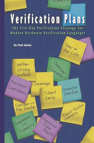verification plans the five day verification strategy for modern hardware verification languages 1st edition