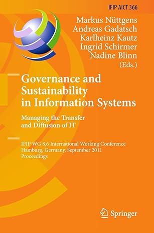 governance and sustainability in information systems managing the transfer and diffusion of it ifip wg 8 6