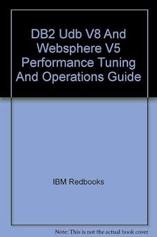 db2 udb v8 and websphere v5 performance tuning and operations guide 1st edition ibm redbooks 0738498211,