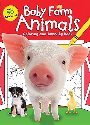 baby farm animals coloring and activity book 1st edition editors of silver dolphin books 164517249x,