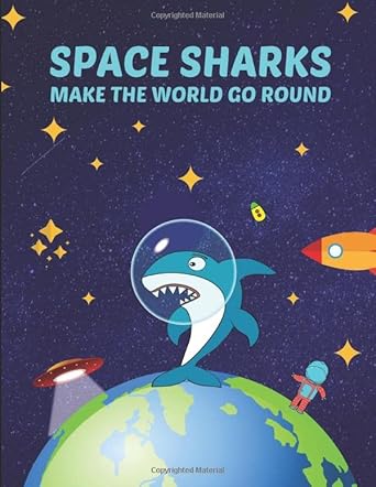 space sharks make the world go round flexi use 2 in 1 notepad journal 1st edition yespen yespencil