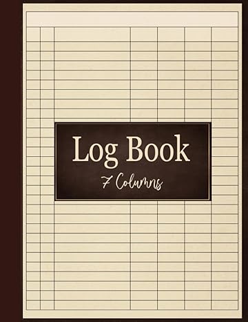 log book customizable log book 7 column large customizable 7 columns multipurpose daily log book effortless