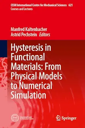 hysteresis in functional materials from physical models to numerical simulation 1st edition manfred