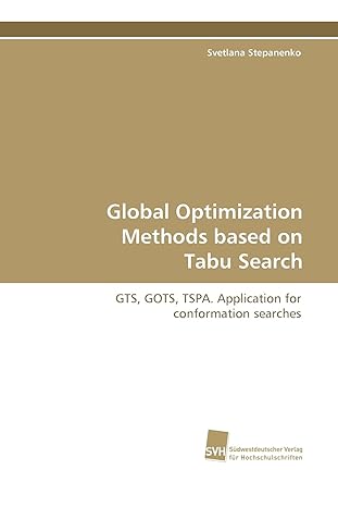global optimization methods based on tabu search gts gots tspa application for conformation searches 1st