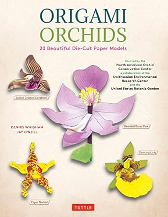 origami orchids kit 20 beautiful die cut paper models 1st edition dennis whigham ,jay o'neill ,maarten