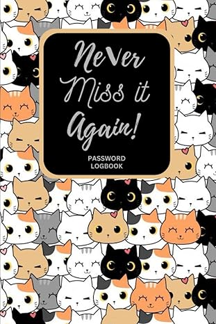 beautiful password book never miss it again joyful cats internet address and password logbook username log in
