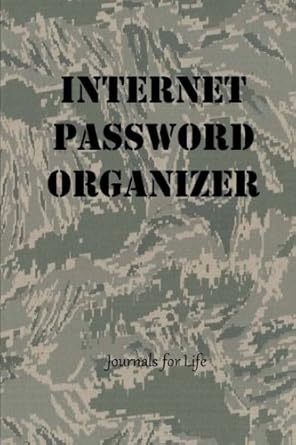 internet password organizer u s air force 1st edition journals for life 1985832097, 978-1985832091