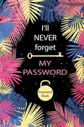 password book with alphabetical tabs ill never forget my password personal internet password with