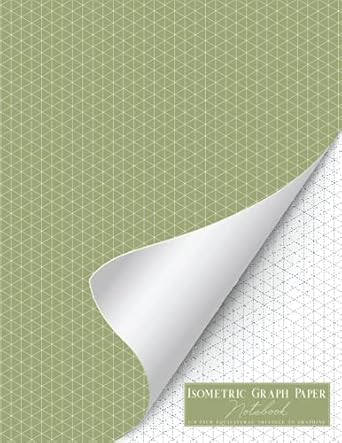 isometric graph paper equilateral triangle 3d graphing paper pastel green 1/4 inch three dimensional