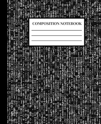 computer science ascii matrix code note hackers binary composition notebook for networking and cyber security