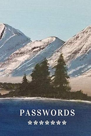 passwords a beautiful mountains and ocean scene password organizer with 105 pages alphabetical layout space