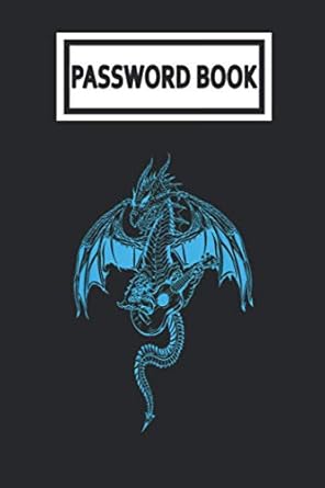 password book dragon playing guitar musician music band guitarist player password organizer with alphabetical