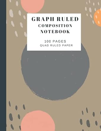 graph ruled composition notebook aesthetic grid paper quad ruled 4x4 cute exercise book for science math and