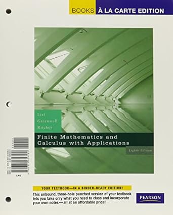finite mathematics and calculus with applications books a la carte edition student edition margaret l lial