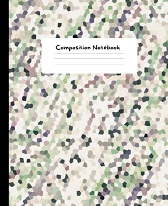 composition notebook wide ruled lined paper notebook journal abstract irregular geometric shapes style motif