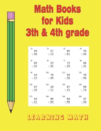 math book for kids 3th and 4th grade math book math activity for kids practice to math daily 100 pages math
