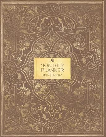 monthly planner 2023 2027 a five year calendar with a minimalist clean and attractive cover design to